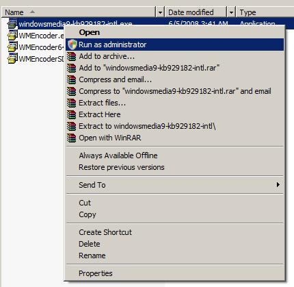 Run Installer As Administrator Windows 7